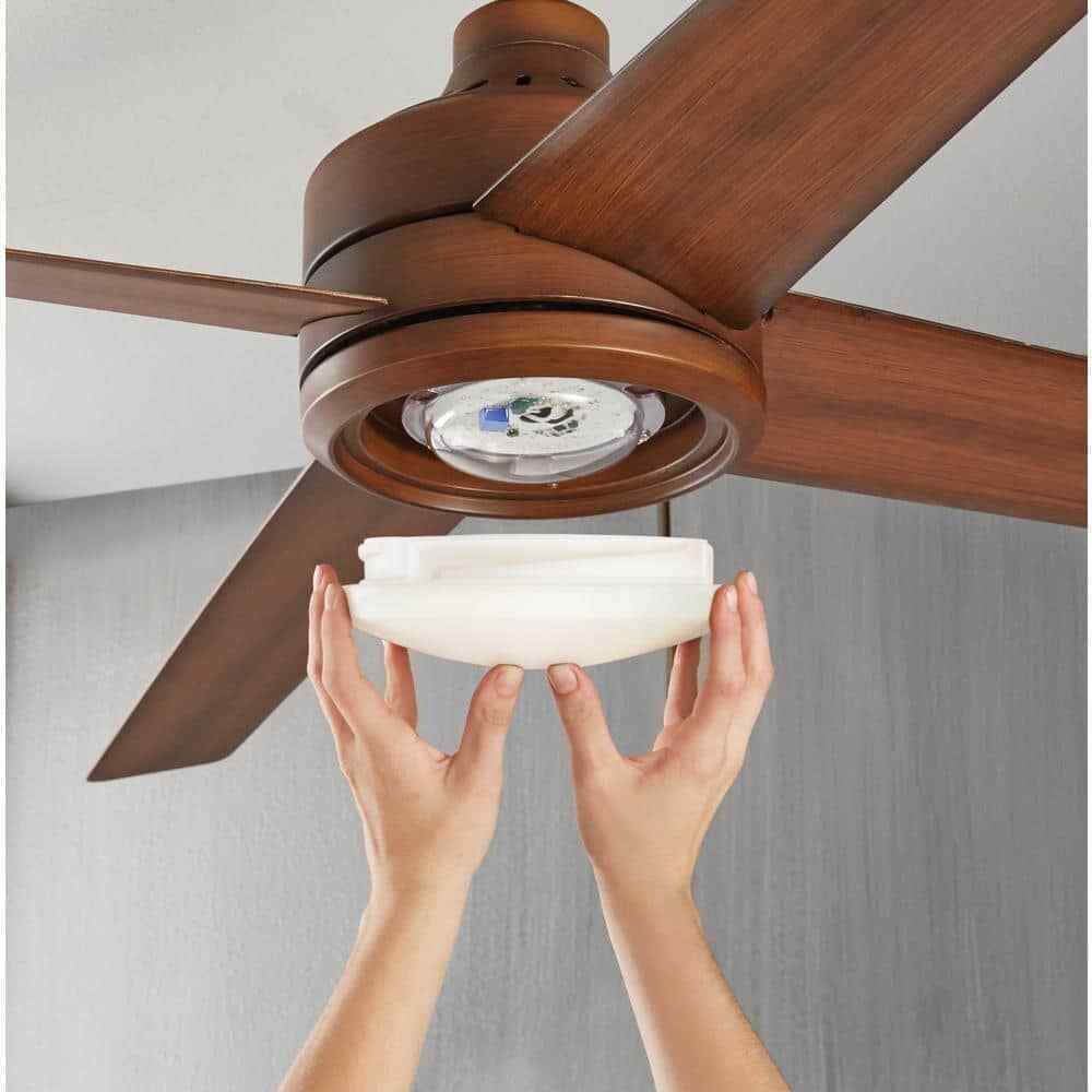 Home Decorators Mercer 52 in. LED Indoor Distressed Koa Ceiling Fan