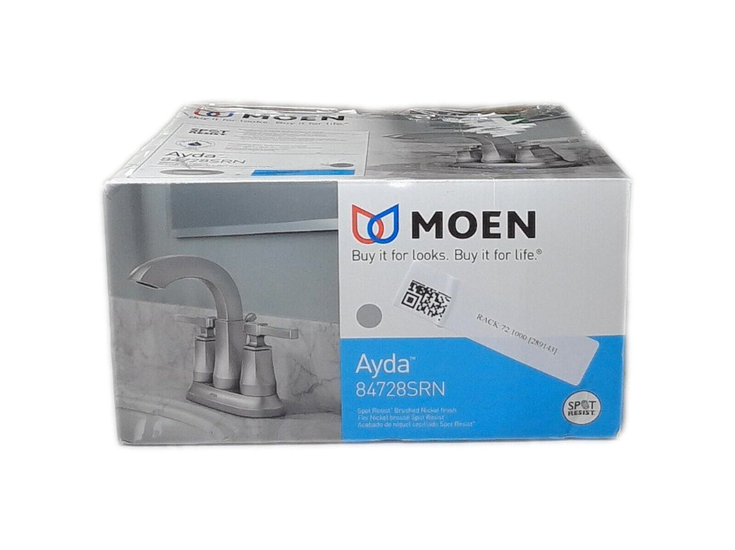 MOEN Ayda 4 in. Centerset 2-Handle Bathroom Faucet in Spot Resist Nickel