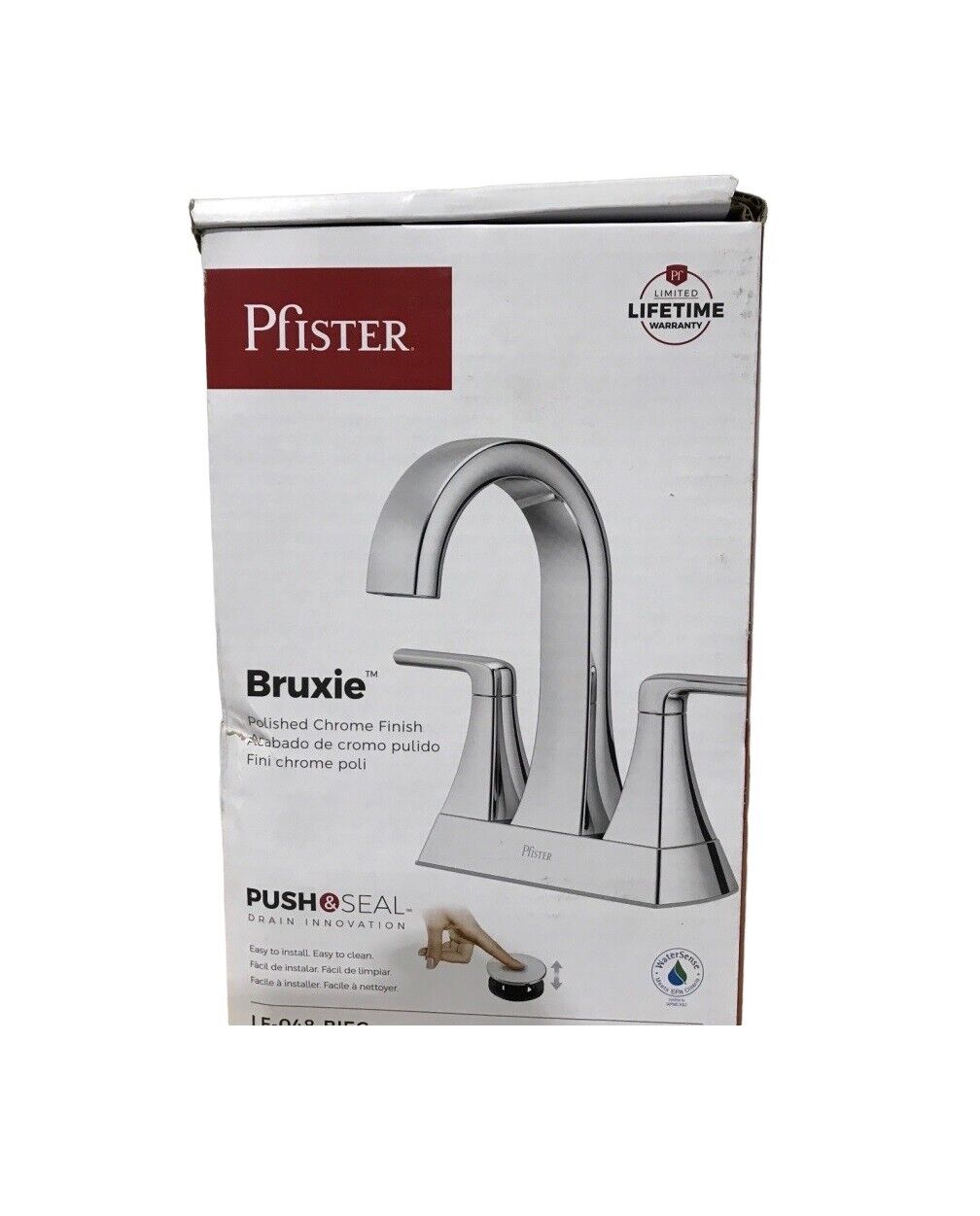 Pfister Bruxie 4 in. Centerset Double Handle High Arc Bathroom Faucet