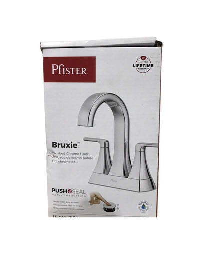 Pfister Bruxie 4 in. Centerset Double Handle High Arc Bathroom Faucet