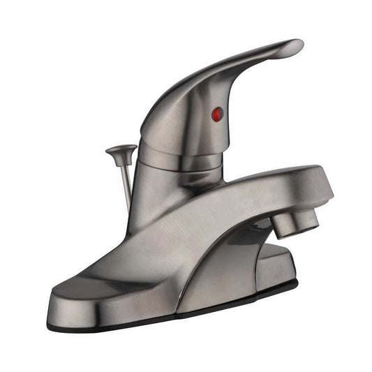 Design House Middleton 4 in. Centerset 1-Handle Bathroom Faucet in Satin Nickel