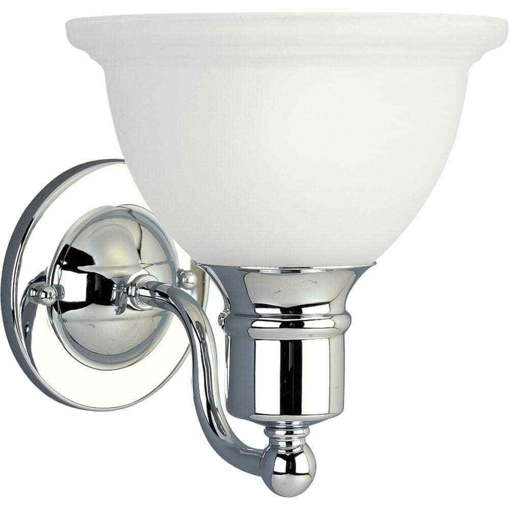 Progress Lighting Madison Polished Chrome Etched Glass Bath Vanity Light
