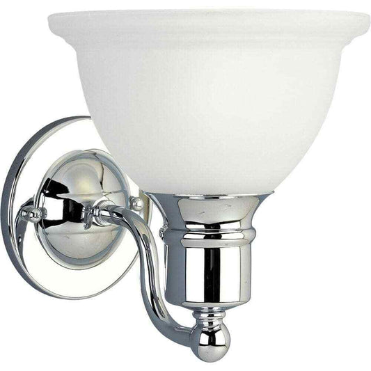 Progress Lighting Madison Polished Chrome Etched Glass Bath Vanity Light