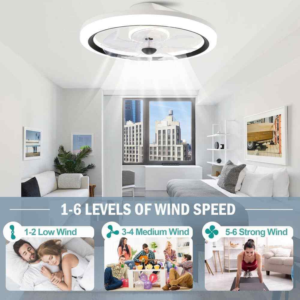 Oaks Aura 20 in. LED Smart App Remote Control Ceiling Fans w/ Lights DC Motor