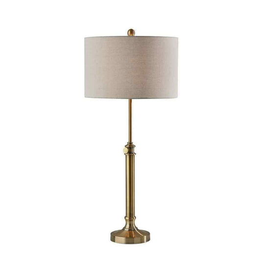 Simplee Adesso Barton 34.5 in. Antique Brass Table Lamp SL1165-21