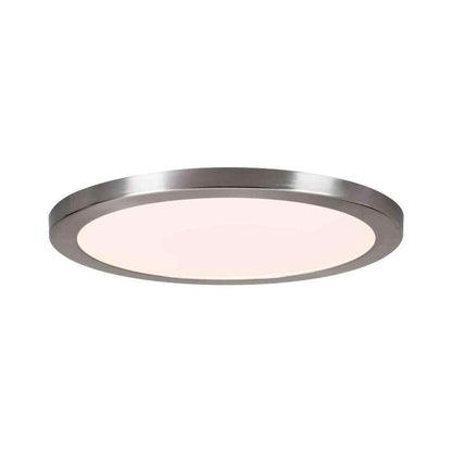 Commercial Electric 19" Ultra-Low Profile LED Flush Mount Brushed Nickel 2-Pack