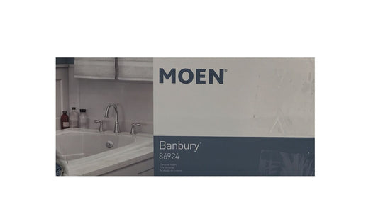 MOEN Banbury 2-Handle Deck-Mount High Arc Roman Tub Faucet Chrome Valve Included