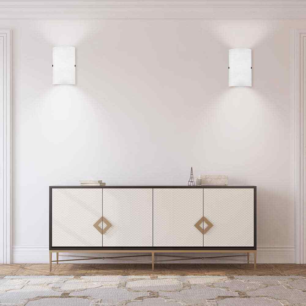 Eglo Troy 3 3 in. W x 11.8 in. H 1-Light Matte Nickel Wall Sconce w/ Glass Shade