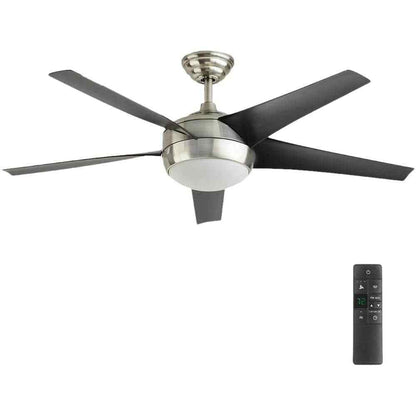 Home Decorators Windward IV 52 in. Indoor LED Brushed Nickel Ceiling Fan