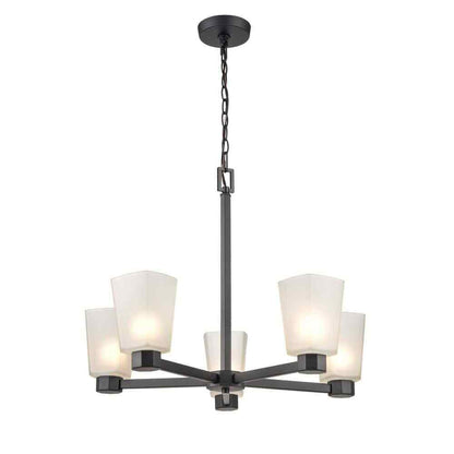 Millennium Lighting Coley 5-Light 25 in. Matte Black Hardwired Chandelier Light
