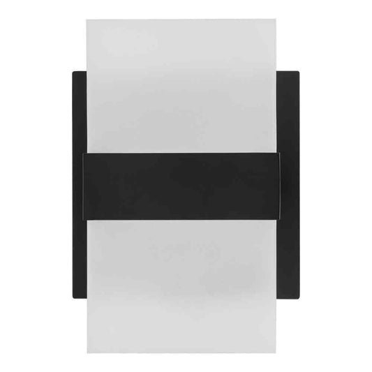 Home Decorators Alberson 2-Light Matte Black Integrated LED Indoor Wall Sconce