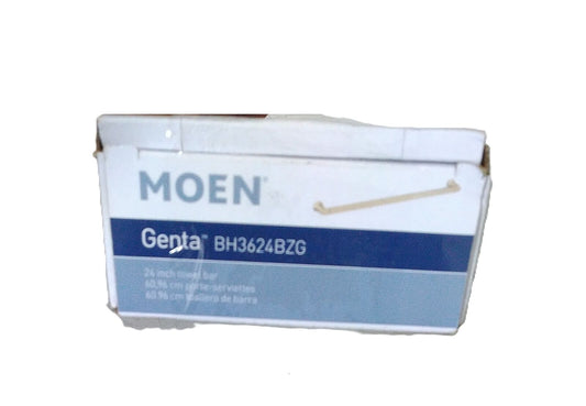 MOEN Genta 24 in. Towel Bar in Bronzed Gold BH3624BZG
