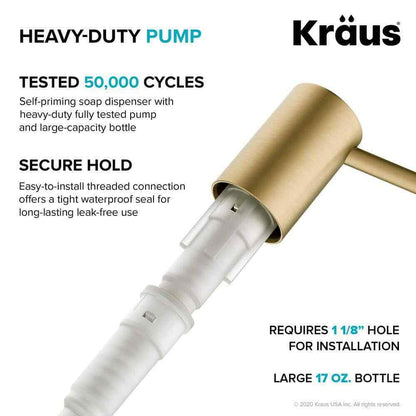 KRAUS Kitchen Soap and Lotion Dispenser in Gold KSD-43BG