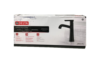 Delta Greydon Single Handle Single Hole Bathroom Faucet in Matte Black