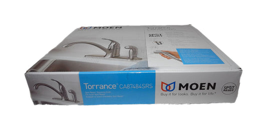 MOEN Torrance Single-Handle Low-Arc Standard Kitchen Faucet Stainless