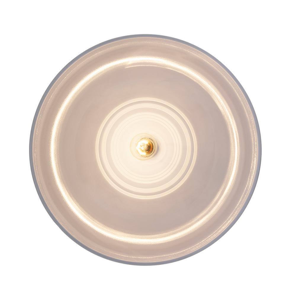 Home Decorators Shelston 16 in. 1-Light White and Chrome Farmhouse Light