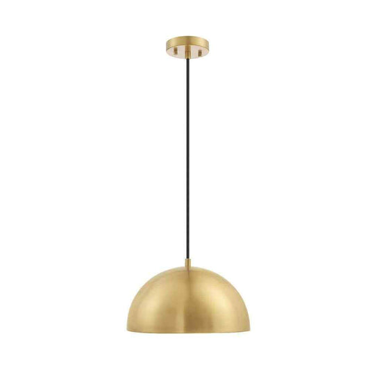 Novogratz x Globe Electric Hazel 1-Light Matte Brass Shaded Pendant Light