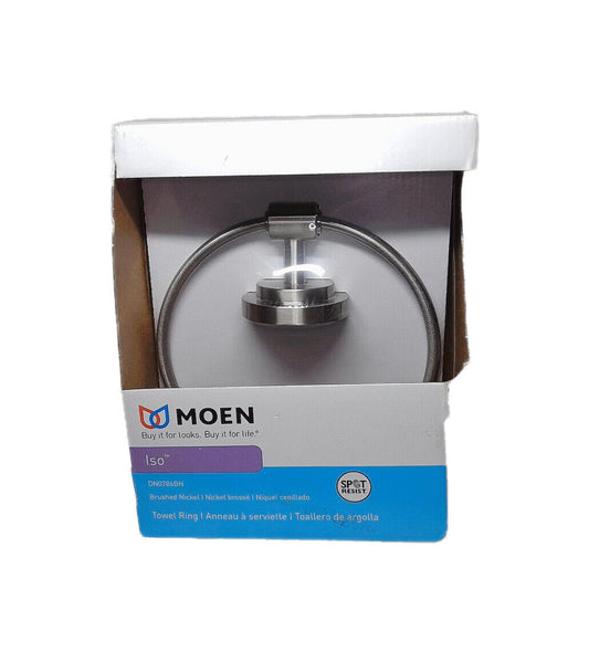 MOEN ISO Towel Ring in Spot Resist Brushed Nickel