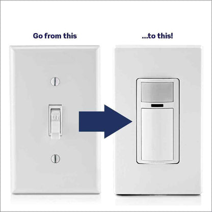 Leviton Decora Occupancy Motion Sensor Light Switch 15A Single Pole Residential