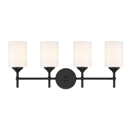 Home Decorators Collection Ayelen 25 in. 4-Light Black Vanity Light 39343-HBBO