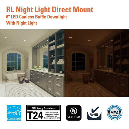 HALO 6 in. RL Night Light 1000-Lumens Selectable CCT D2W DM