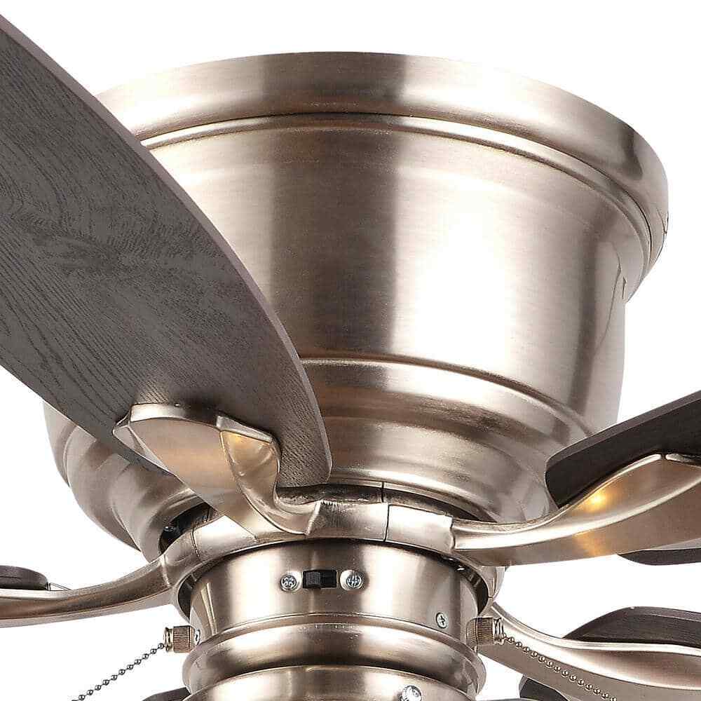 Hampton Bay Stoneridge 52 in. LED Brushed Nickel Hugger Ceiling Fan