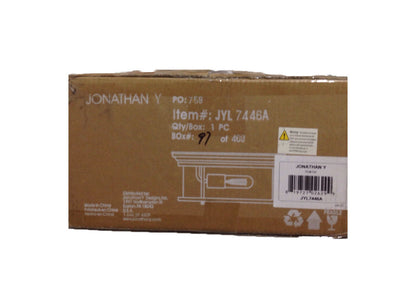 JONATHAN Y Lauren Brass Gold 13.25 in. Metal/Glass LED Flushmount JYL7446A