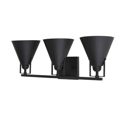 Home Decorators Insdale 3-Light Matte Black Modern Industrial Vanity Light