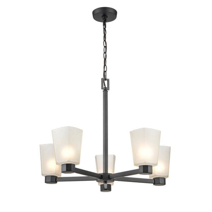 Millennium Lighting Coley 5-Light 25 in. Matte Black Hardwired Chandelier Light
