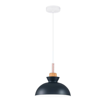 RRTYO Matisse 1-Light Blue Single Dome Pendant Light with Metal Shade