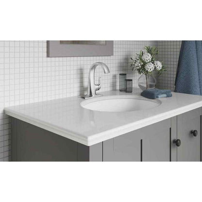KOHLER Cursiva Single Handle Single Hole Bathroom Faucet in Polished Chrome