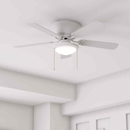 Hugger 44 in. LED Matte White Ceiling Fan AL383CP-MWH