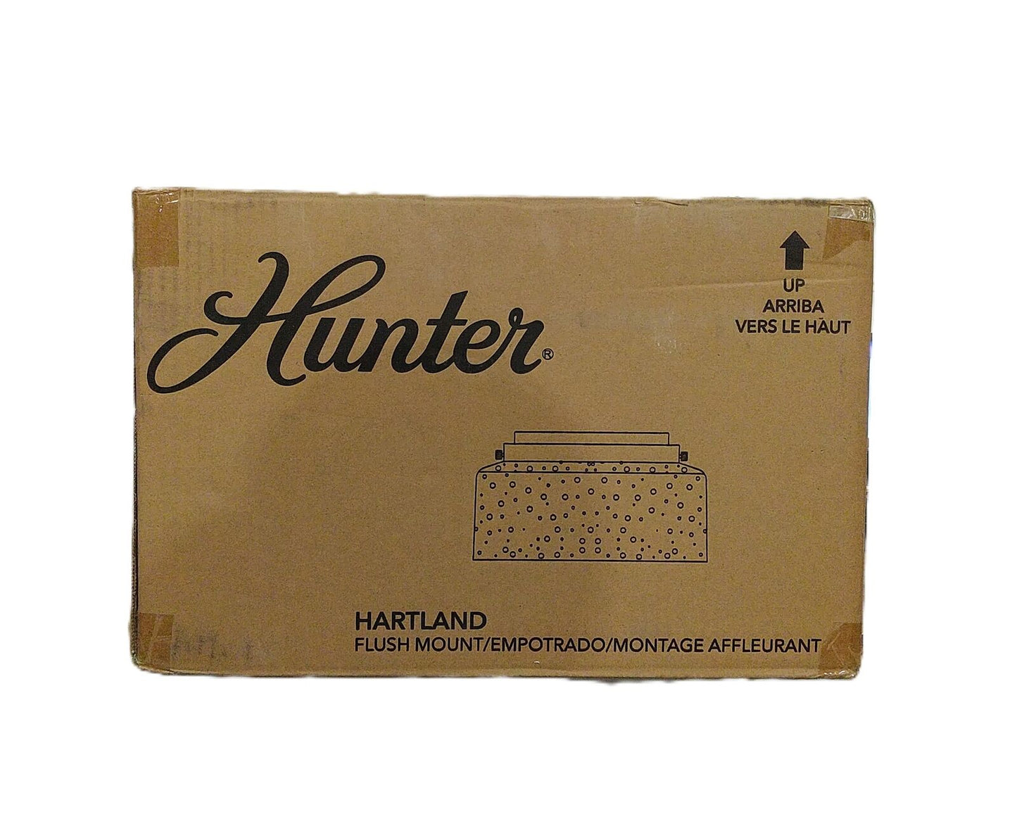 Hunter Hartland 12 in. 2 Light Noble Bronze Flush Mount Kitchen Light 19015
