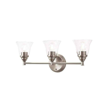 Hampton Bay Marsden 23.5 in. 3-light Brushed Nickel Transitional Indoor Vanity