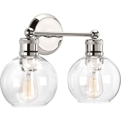 Progress Lighting Hansford 15-1/2 in. 2-Light Polished Nickel Vanity Light