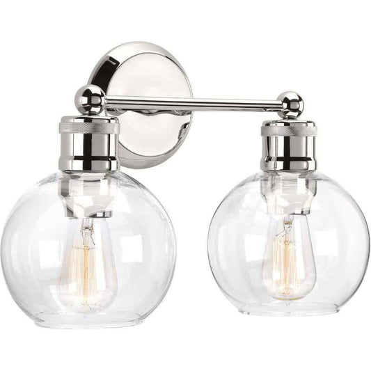 Progress Lighting Hansford 15-1/2 in. 2-Light Polished Nickel Vanity Light