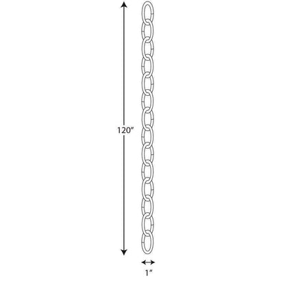 Progress Lighting Polished Nickel 9-Gauge Accessory Chain P8757-104