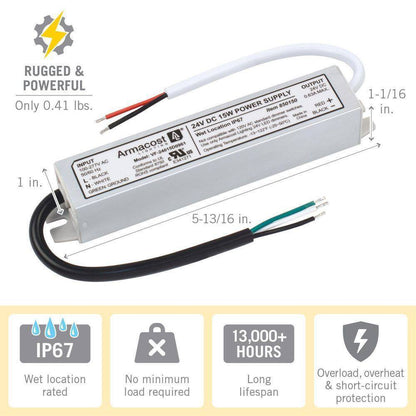 Armacost Lighting 15W Standard Wet Location LED Driver 24-Volt DC Transformer