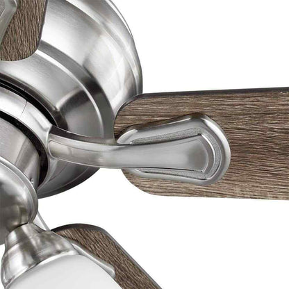 Hampton Bay Riley 44 in. Indoor LED Brushed Nickel Ceiling Fan w/ Light Kit