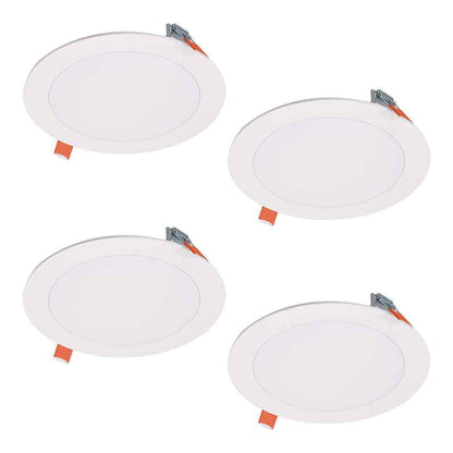 Halo HLBSL6 Series 6 in. 3000K-5000K LED White Downlight Recessed Light 4-Pack