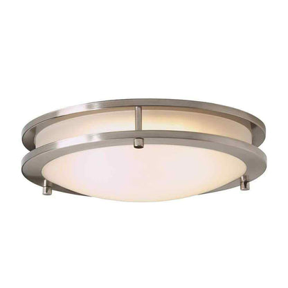 Hampton Bay Flaxmere 12 in. Dimmable Integrated LED Flush Mount Ceiling Light
