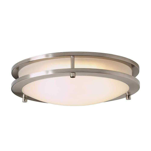 Hampton Bay Flaxmere 12 in. Dimmable Integrated LED Flush Mount Ceiling Light