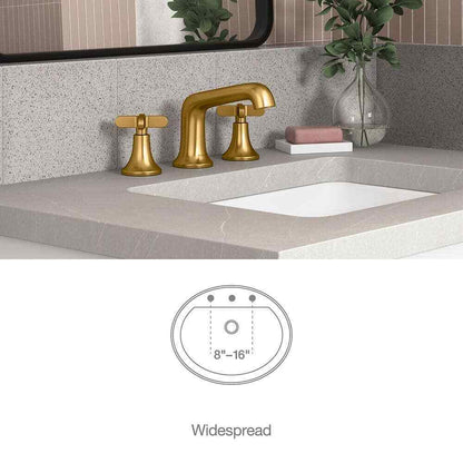 KOHLER Setra 8 in. Double Handle Bathroom Faucet, Vibrant Moderne Brushed Brass