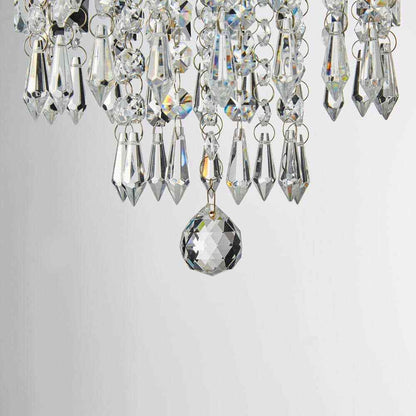 Merra 11 in. 5-Light Chrome Flush Mount Chandelier with K9 Crystals