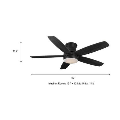Home Decorators Ashby Park 52 in. Black Ceiling Fan w/ Light Kit and Remote