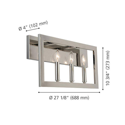 Eglo Jordan 22 in. 3-Light Satin Nickel Vanity Light