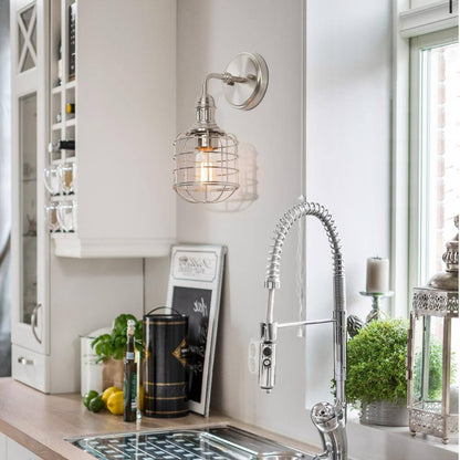 LNC Nickel Bathroom Vanity Light Nautical Wall Sconce