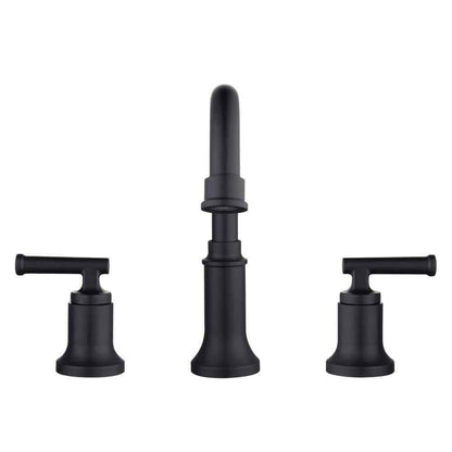 Glacier Bay Oswell 8 in. Widespread Double-Handle Bathroom Faucet in Matte Black
