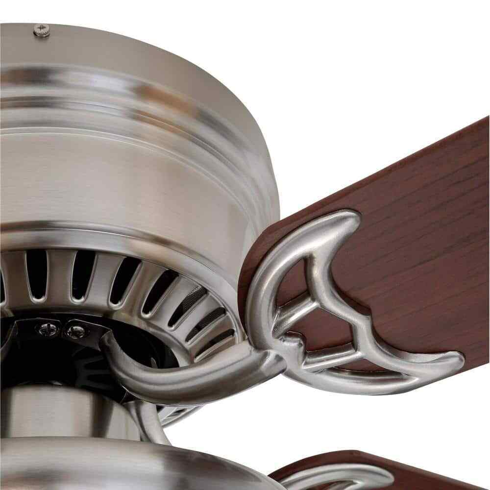 Hugger 52 in. LED Indoor Brushed Nickel Ceiling Fan with Light Kit