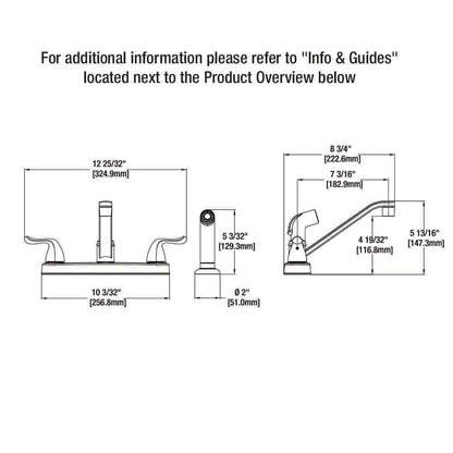 Glacier Bay Constructor Double-Handle Standard Kitchen Faucet in Polished Chrome